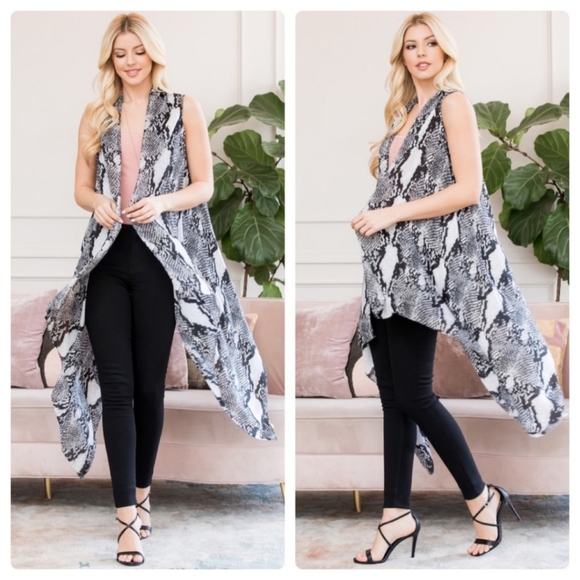 🔥$5🔥SNAKESKIN  PRINT KIMONO-ONE SIZE - Picture 2 of 6